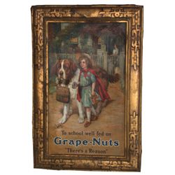 Grape Nut Tin Advertising Sign