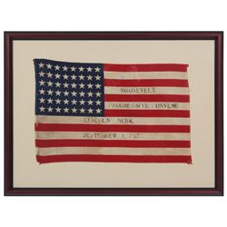Circa 1912 Theodore Roosevelt Banner Flag