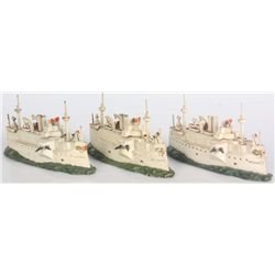 3 J. & E. Stevens Co.  Battleship Banks
