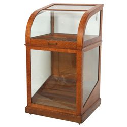 Oak Curved Top Cane Display Case