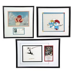 3 Cartoon Animation Production Cels