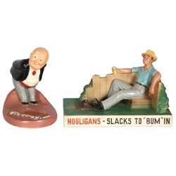 2 Figural Chalk Advertising Displays