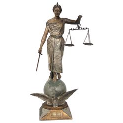 Standing Figural Justice Cigar Lighter