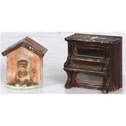 2 Glass Candy Container Banks