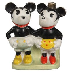 Mickey & Minnie Mouse Bisque Tooth Brush Holder