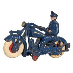 Hubley Champion Cast Iron Police Motorcycle