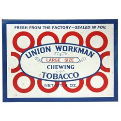Union Workman Tobacco Tin Sign