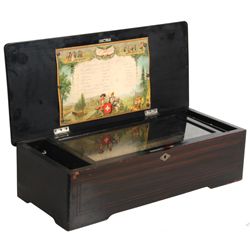 Swiss Inlaid Cylinder Music Box