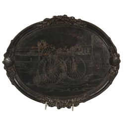 High Wheel Bicycle Terracotta Tray