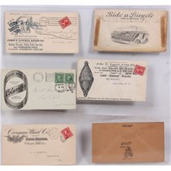 6 Early Bicycle Themed Envelopes