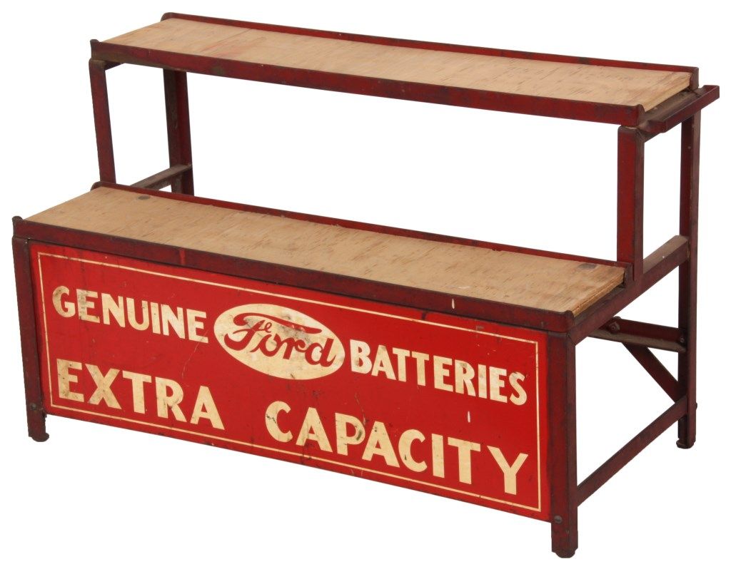 2 Tier Ford Battery Display Rack