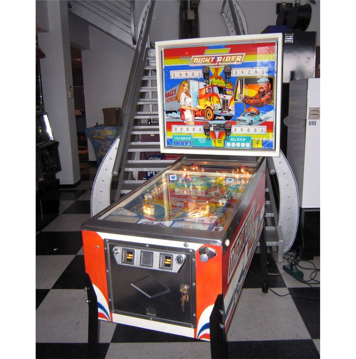 Easy Rider Pinball Machine NIGHT RIDER PINBALL MACHINE BY BALLY ~ ELECTRO- MECHANICAL PIN