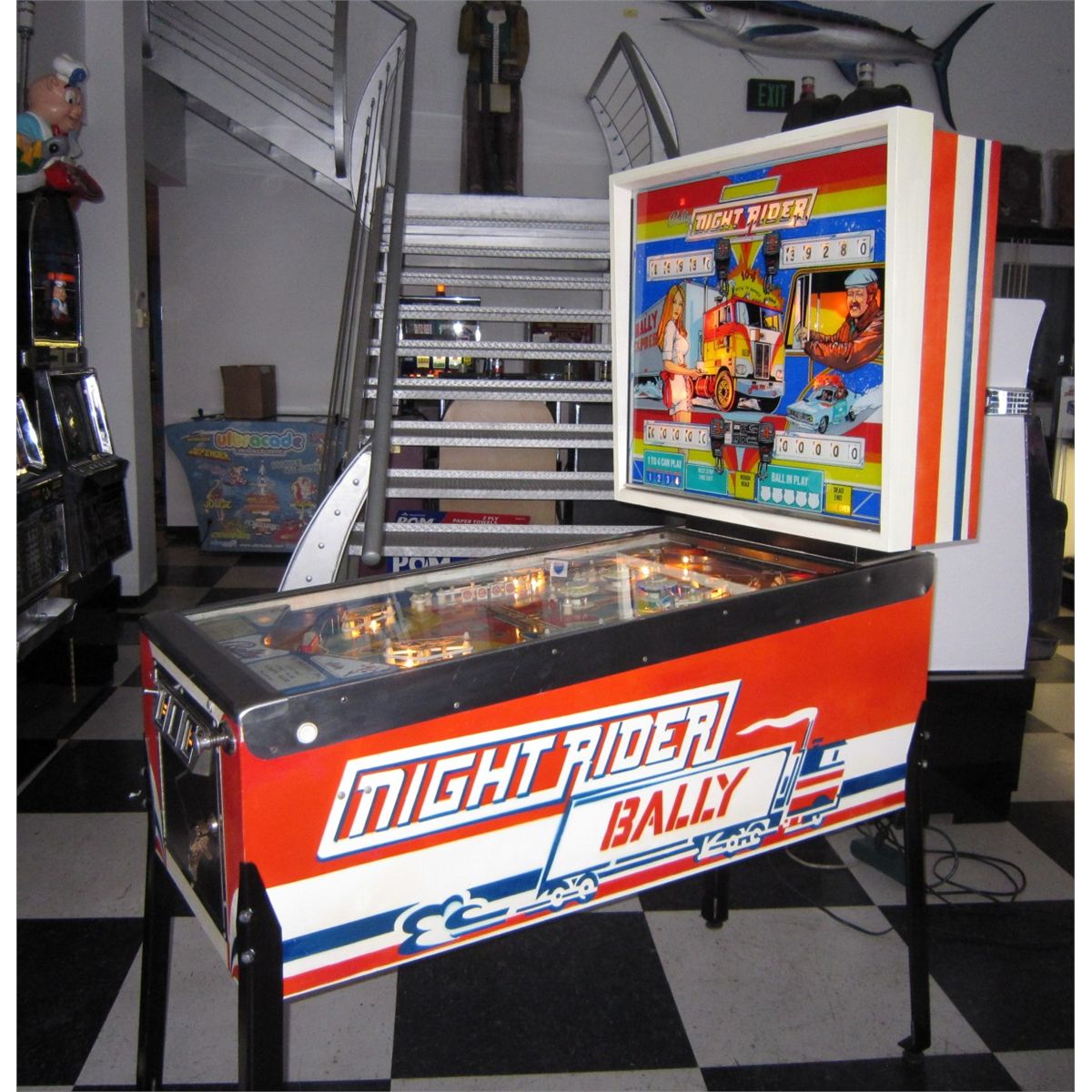 NIGHT RIDER PINBALL MACHINE BY BALLY ~ ELECTRO- MECHANICAL PIN