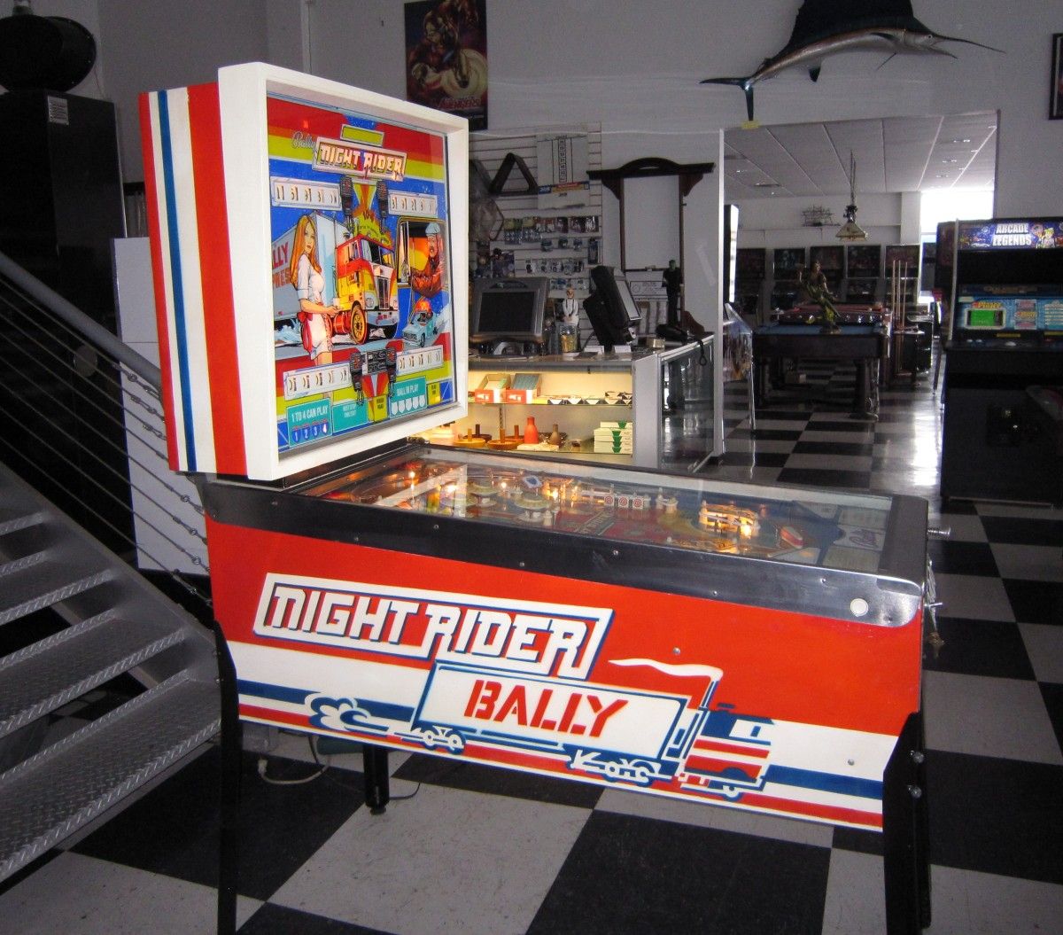 NIGHT RIDER PINBALL MACHINE BY BALLY ~ ELECTRO- MECHANICAL PIN