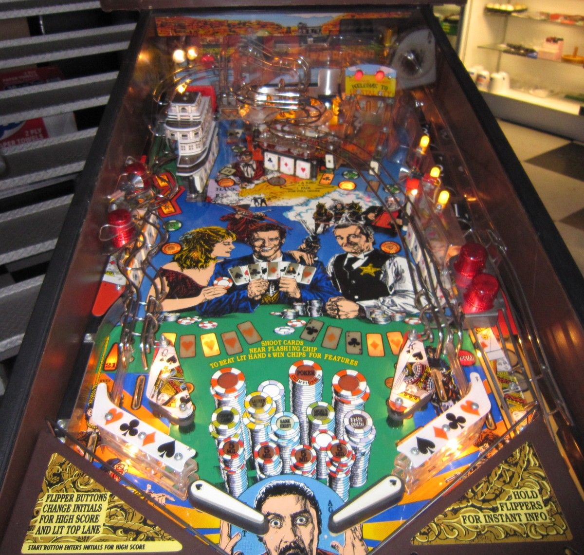 MAVERICK PINBALL MACHINE ~ CARD THEME ~ RARE TOPPER ~ EXCELLENT CONDITION
