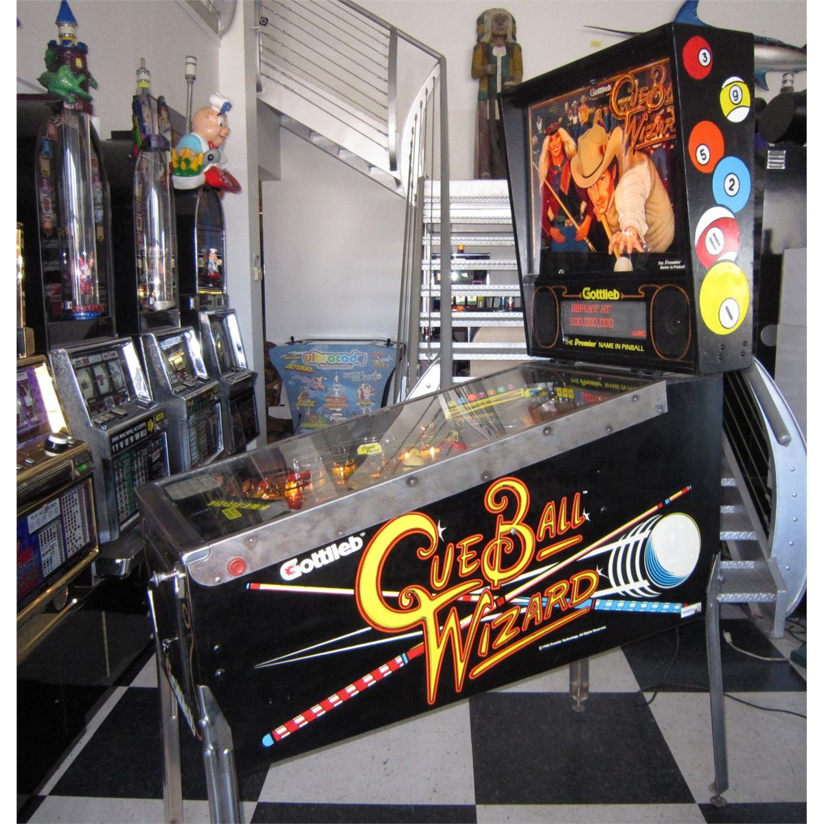 CUE BALL WIZARD PINBALL COOL BILLIARDS POOL THEME SHOPPED & READY