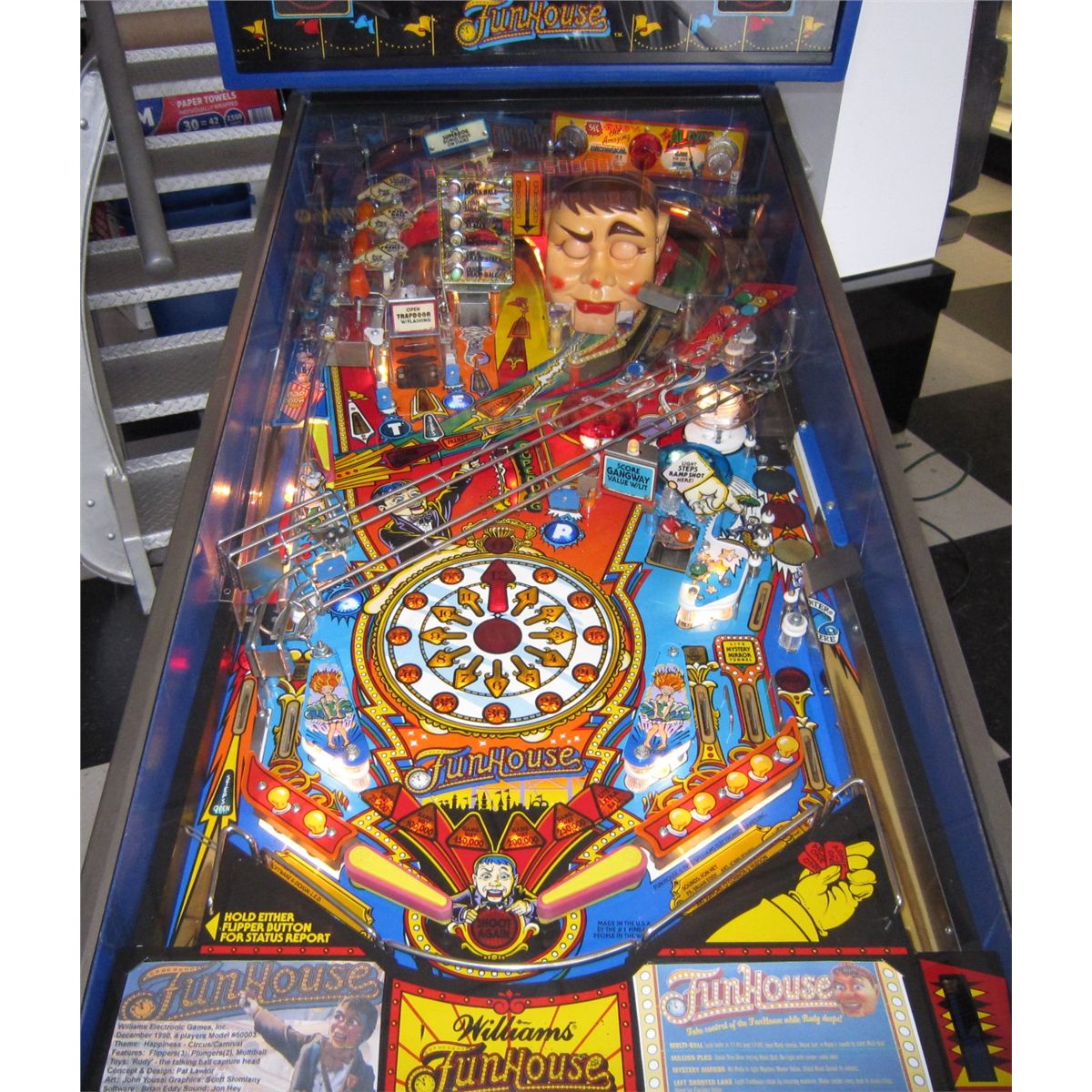 FUNHOUSE PINBALL MACHINE by WILLIAMS ~ BEAUTIFULLY RESTORED