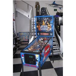 STAR WARS PINBALL MACHINE w NEW DARTH TOPPER ~ VERY NICE CONDITION