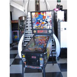 ROCKY AND BULLWINKLE PINBALL MACHINE ~ RARE BLACK VERSION