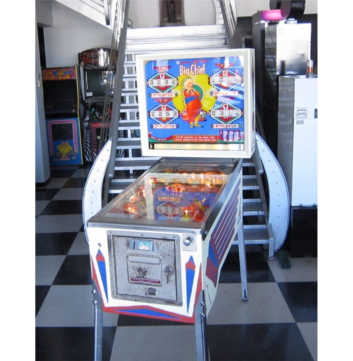 BIG CHIEF PINBALL MACHINE BY WILLIAMS ~ CLASSIC EM GAME