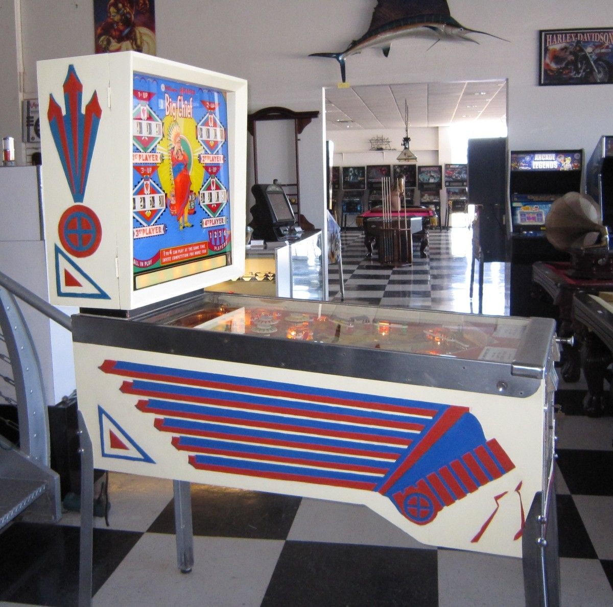 BIG CHIEF PINBALL MACHINE BY WILLIAMS ~ CLASSIC EM GAME