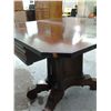 Image 5 : Mahogany drop leaf table with flatware storage