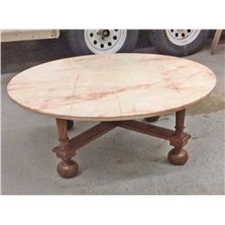 Cherry Coffee Table with Marble Top