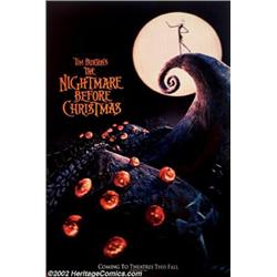 Nightmare Before Christmas (Touchstone, 1993). Lenticular One Sheet (27" X 41"). Tim Burton's hig...