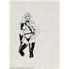 Image 1 : Heavy Metal (Columbia, 1981). Pen and ink drawing. This early pen and ink sketch of Taarna show t...