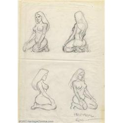 Heavy Metal (Columbia, 1981). Taarna Model Sheet. In one of the most impressive sequences from "H...