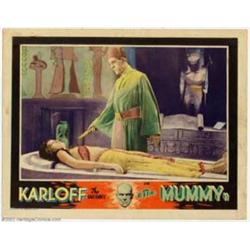 Mummy, The (Universal, 1932). Lobby Card (11" X 14"). Boris Karloff as Imhotep, the Mummy, prepar...