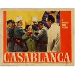 Casablanca (Warner Brothers, 1942). Lobby Card (11" X 14"). Peter Lorre is arrested for the murde...