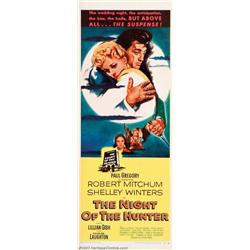 Night of the Hunter (United Artists, 1955). Insert (14" X 36"). "Let me tell you the story of bro...