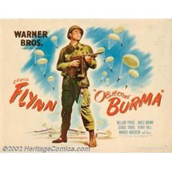 Objective Burma (Warner Brothers, 1945). Half Sheet (22" X 14"). One of the great war films of al...