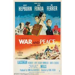 War and Peace (Paramount, 1956). One Sheet (27  X 41 ). Audrey Hepburn stars in this epic version...