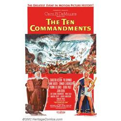 The Ten Commandments (Paramount, 1956). One Sheet (27" X 41"). Style A. This spectacular poster c...
