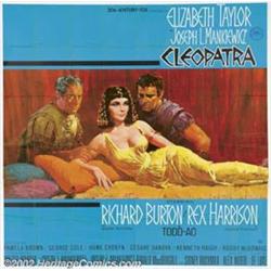 Cleopatra (20th Century Fox, 1962). Roadshow Six Sheet (83" X 83"). Elizabeth Taylor was cast as...