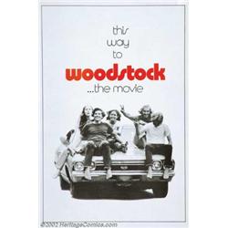 Woodstock (Warner Brothers, 1970). Advance One Sheet (27" X 41"). Billed as "3 Days of Peace and...