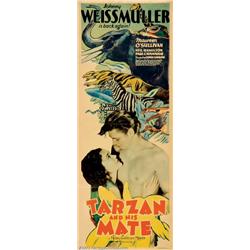 Tarzan and His Mate (MGM, 1934). Insert (14" X 36"). Hailed by many to be the best of the Tarzan...
