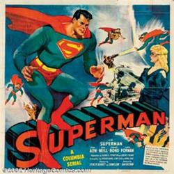 Superman (Columbia, 1948). Six Sheet (81" X 81") After almost ten years Columbia studios was ab...