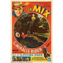 Miracle Rider, The (Mascot, 1935). One Sheet (27" X 41") Tom Mix was the top cowboy movie star th...