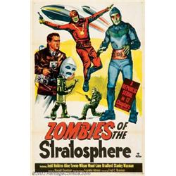 Zombies of the Stratosphere (Republic, 1952). One Sheet (27  X 41 ). Classic Republic low budget...