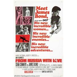 From Russia With Love (United Artists 1964). One Sheet (27" X 41") Style A. The first sequel in t...