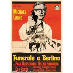 Funeral in Berlin (Paramount, 1966). Italian 2 Fogli (39" X 55"). Michael Caine is back as Harry...