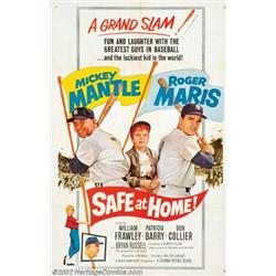 Safe at Home (Columbia, 1962). One Sheet (27  X 41 ). After Roger Maris's amazing season of hitti...