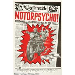 Motor Psycho! (Eve Productions, 1965). One Sheet (27" X 41"). This is an early Russ Meyer film an...