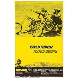 Easy Rider (Columbia, R-1972). One Sheet (27  X 41 ). This incredibly rare reissue poster is the...