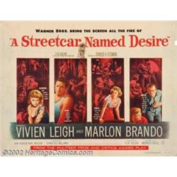 Streetcar Named Desire, A (Warner Brothers, 1951). Half Sheet (22  X 28 ). Marlon Brando became t...