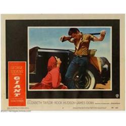 Giant (Warner Brothers, 1956). Lobby Cards (2) (11" X 14"). James Dean made an indelible impressi...
