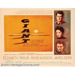Giant (Warner Brothers, 1956). Half Sheet (22  X 28 ). This sprawling epic tale of a Texas family...